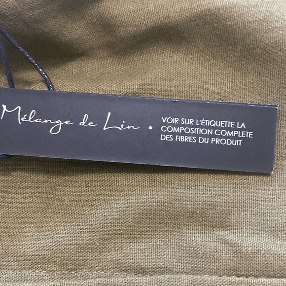 Nicole Miller 100% Linen V-Neck Button with Pockets Romper Green size Large - Picture 10 of 10